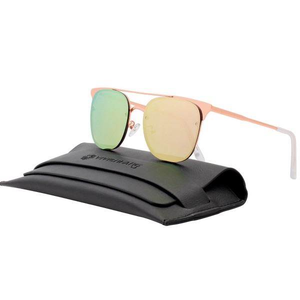 VIVIENFANG Mirrored Aviator Sunglasses 87039C