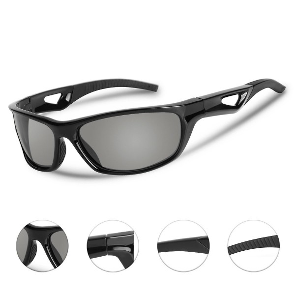 Polarized Sunglasses Unbreakable Protection Baseball - Black & Gray ...