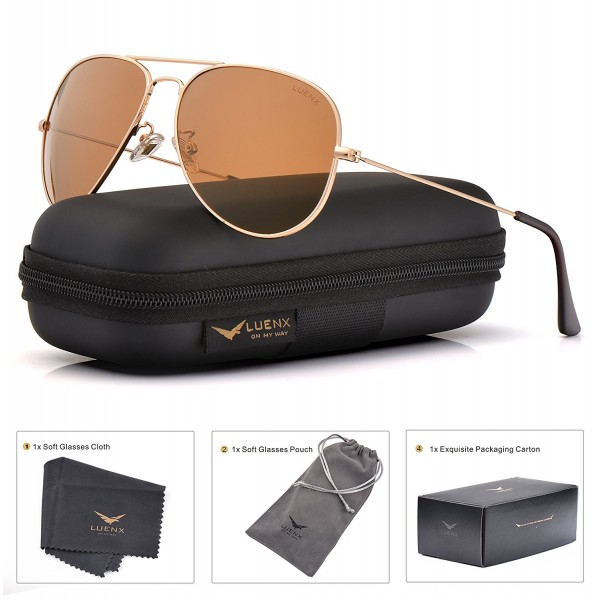 LUENX Aviator Sunglasses Polarized Protection