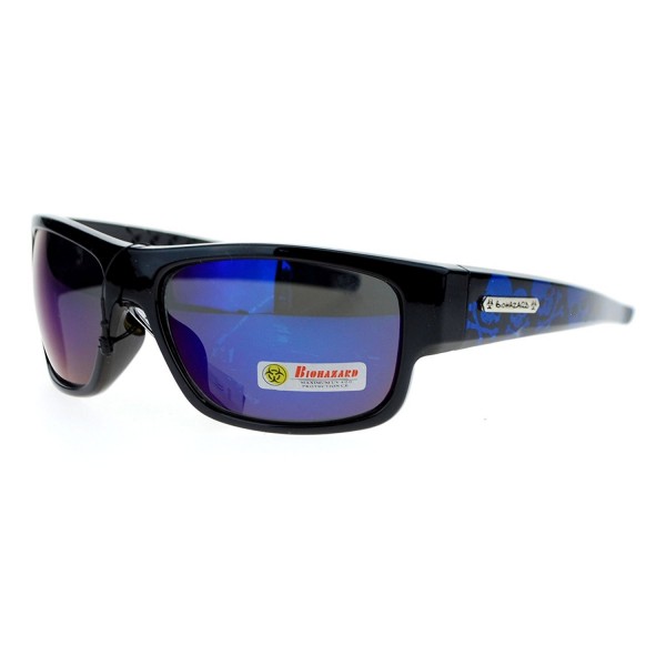 Biohazard mirrored Mirror Plastic Sunglasses