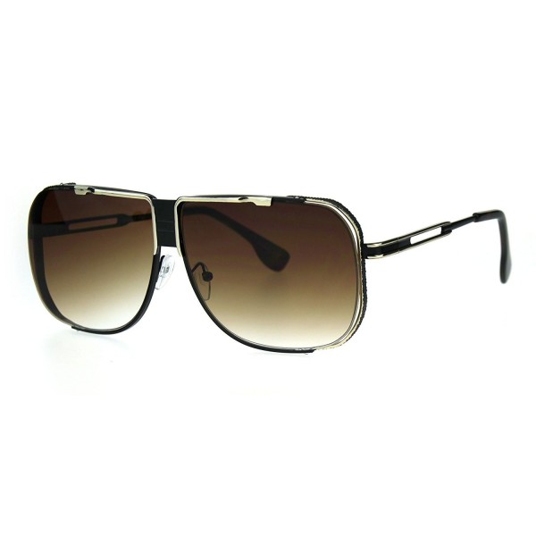 Rimless Exposed Mobster Rectangular Sunglasses