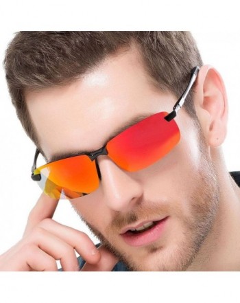 Stylish Mirrored Colored Rimless Sunglasses