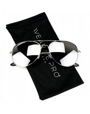 Aviator Silver Mirror Metal Sunglasses