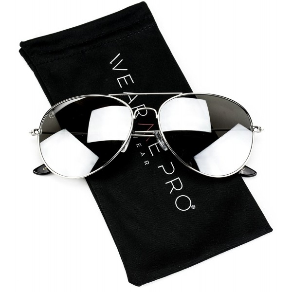 Aviator Silver Mirror Metal Sunglasses