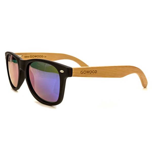 Wayfarer Sunglasses Bamboo Polarized Mirrored