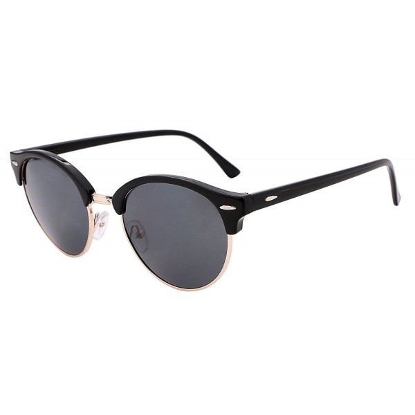 FEISEDY Classic Semi rimless Plastic Sunglasses