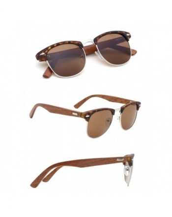 TIJN Semi Rimless Wayfarer Clubmaster Sunglasses