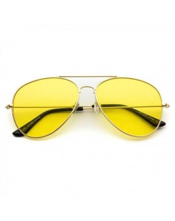 Classic Aviator Sunglasses Colored Yellow