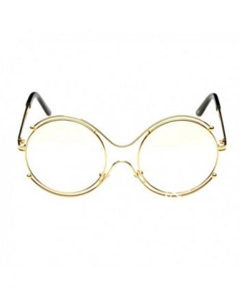 Oversize Clear Glasses Circle Double