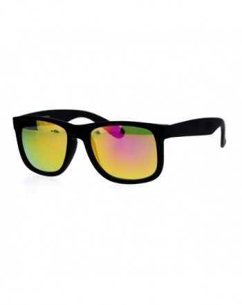 mirrored Rubberized horned Sunglasses Fuchsia