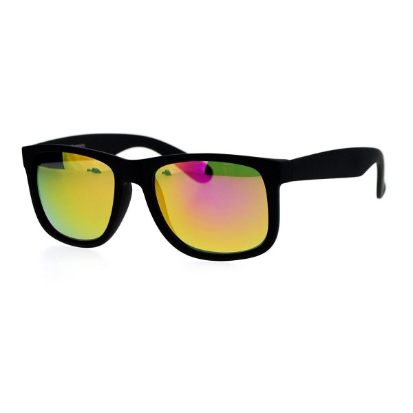 mirrored Rubberized horned Sunglasses Fuchsia