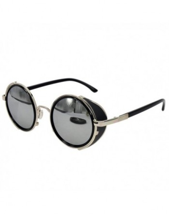 Ucspai Steampunk Sunglasses Silver Reflective