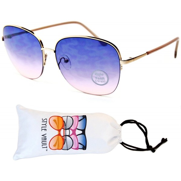 Style Vault Butterfly Sunglasses Beige Bluish