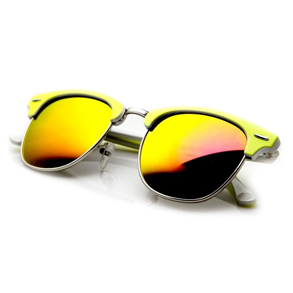 zeroUV Two Tone Mirror Rimmed Sunglasses
