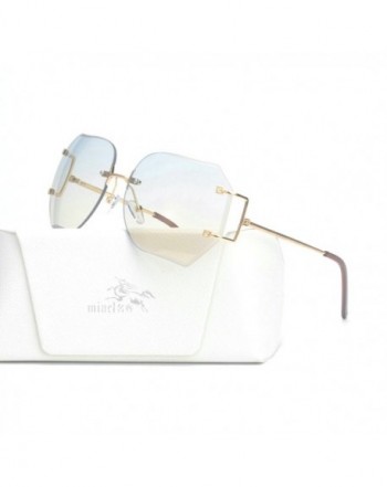 Oversized Rimless Sunglasses Eyewear gold light