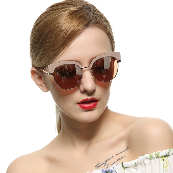 VIVIENFANG Mirrored Polarized Sunglasses 86697B