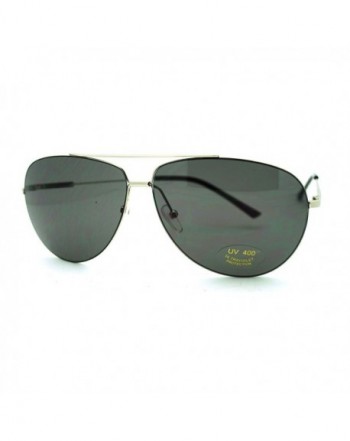 Aviator Sunglasses Classic Rimless Silver