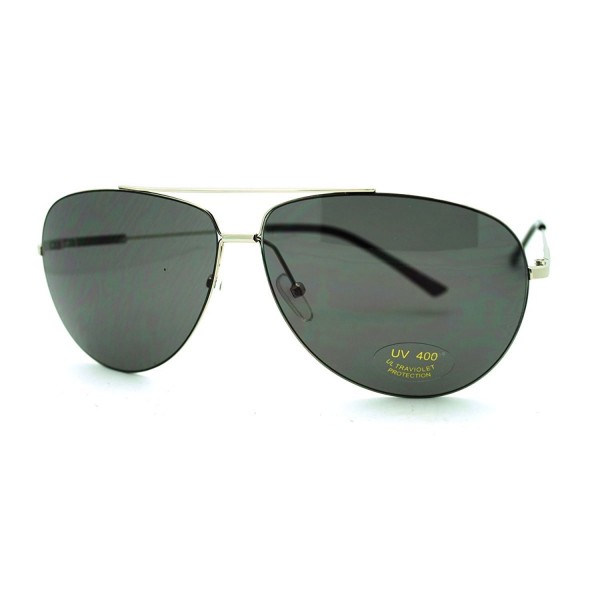 Aviator Sunglasses Classic Rimless Silver