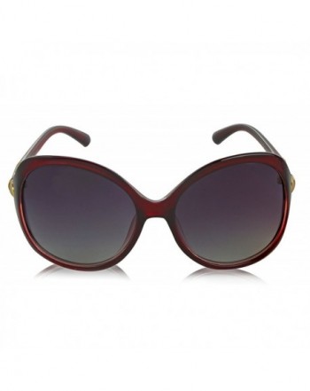 Oversized Sunglasses Polarized Women Wine Red
