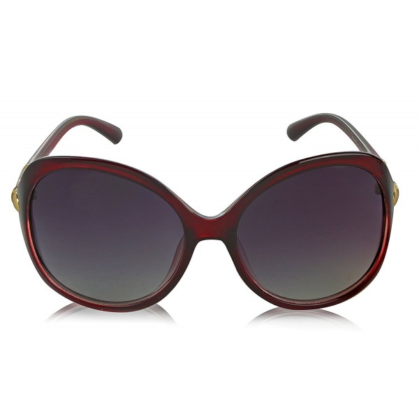 Oversized Sunglasses Polarized Women Wine Red