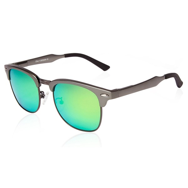 SUNGAIT Clubmaster Sunglasses Polarized Gunmetal