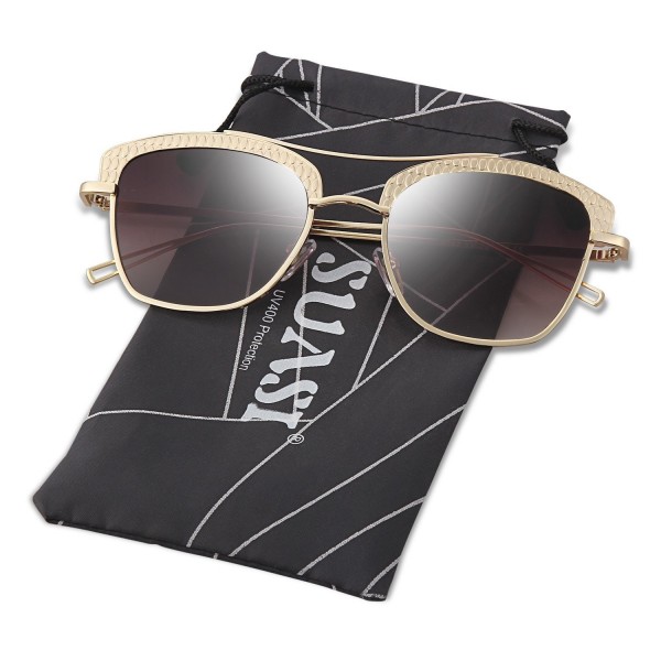 SUASI Ladies Square Aviator Sunglasses