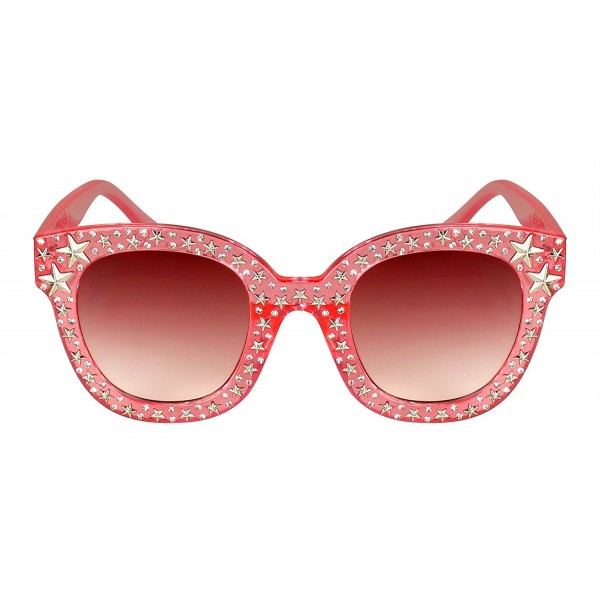 Edge I Wear Round shaped Rhinestone Sunglasses ECS700R FLREV 7