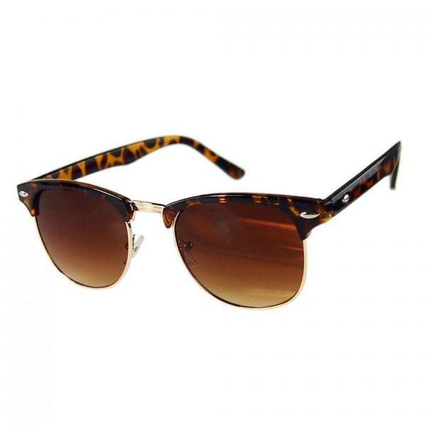 MuLuo Semi Rimless Oversized Sunglasses Leopard