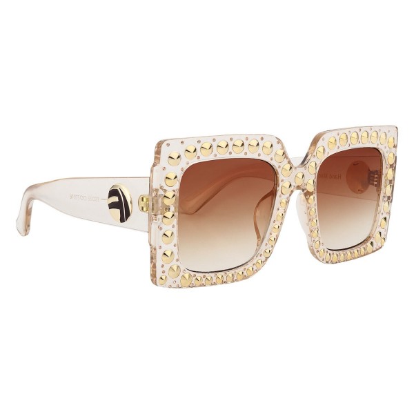 ROYAL GIRL Oversized Sunglasses Crystal Trim