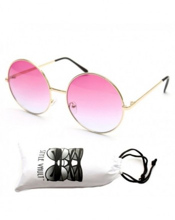Style Vault Oversized Sunglasses Gold Pink