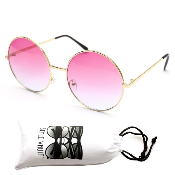 Style Vault Oversized Sunglasses Gold Pink