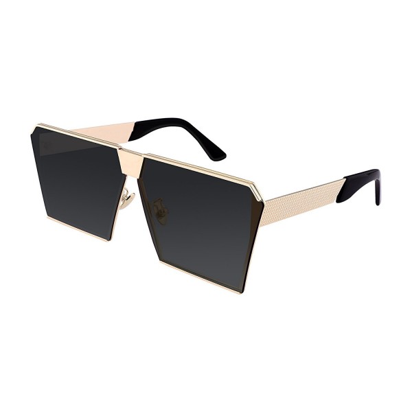 FEISEDY Square Mirrored Sunglasses Oversize