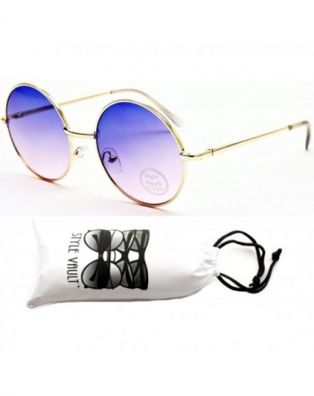V132 vp Round Sunglasses S1278V Gold Bluish