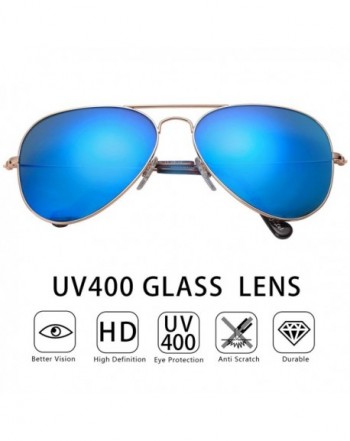 LET Oversized Sunglasses Aviators Mirrored