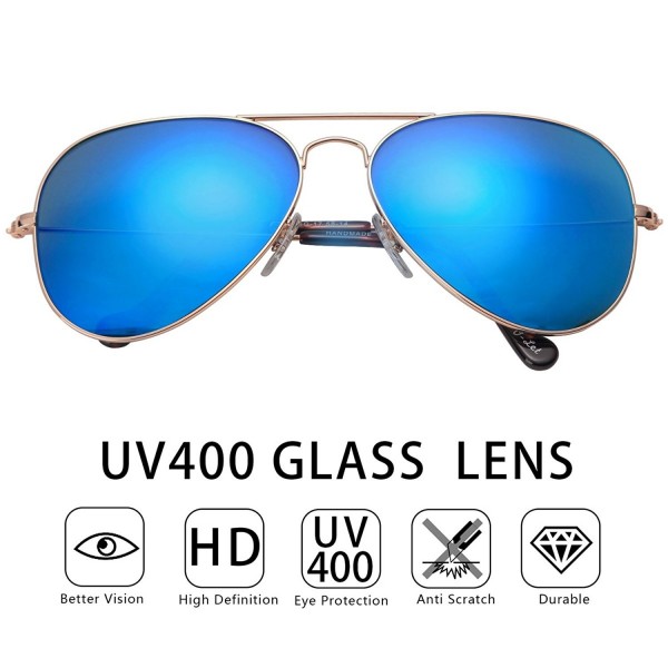 LET Oversized Sunglasses Aviators Mirrored