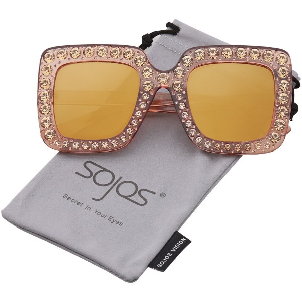Oversized Designer Sunglasses Transparent Mirrored