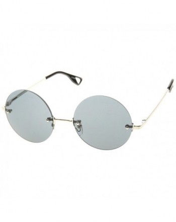 zeroUV Fashion Frameless Sunglasses Silver Smoke