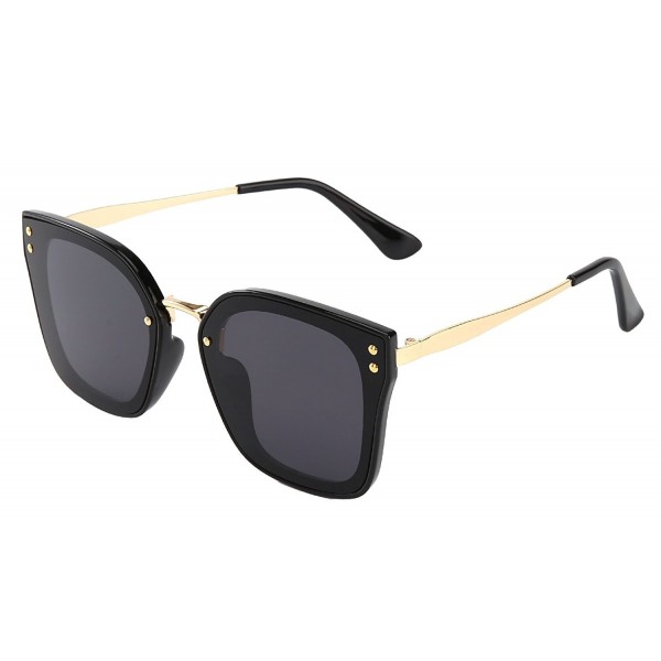 mirrored sunglasses women ladies BLACK