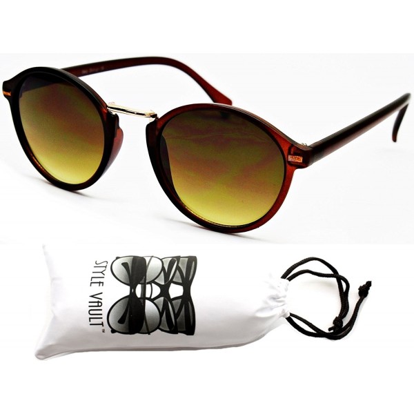 V155 vp Circle Vintage Sunglasses Mt brown brown