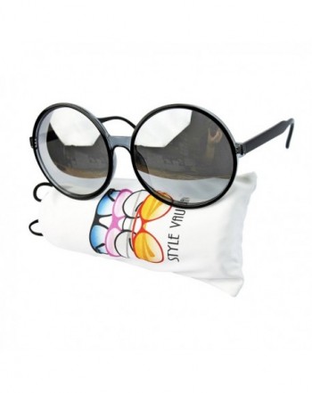 Style Vault Oversized Sunglasses black mirror