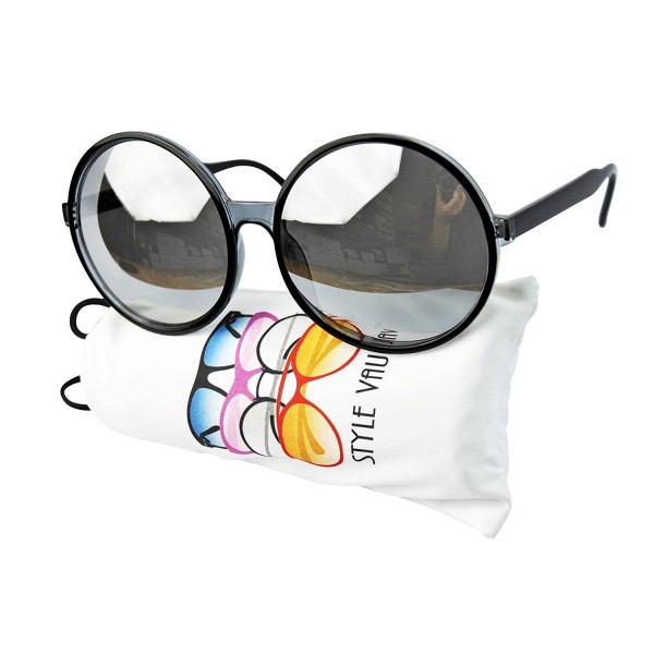 Style Vault Oversized Sunglasses black mirror