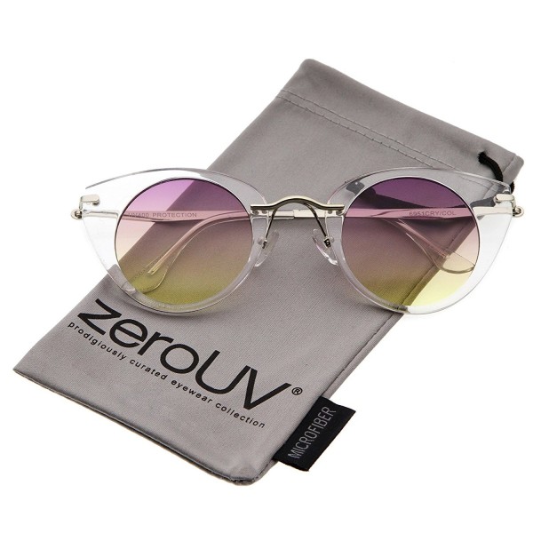 zeroUV Transparent Sunglasses Clear Silver Purple Yellow