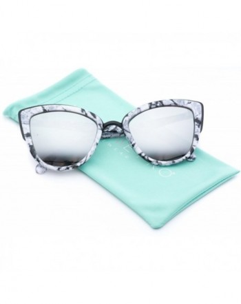 Mirrored Reflective Oversized Cateyes Sunglasses