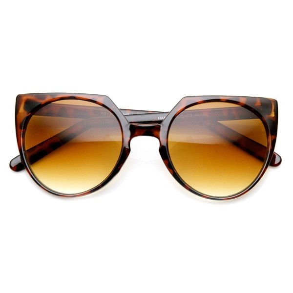 zeroUV Fashion Keyhole Sunglasses Tortoise