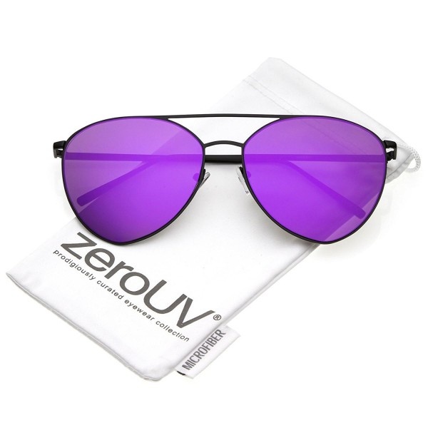 zeroUV Oversize Crossbar Mirrored Sunglasses