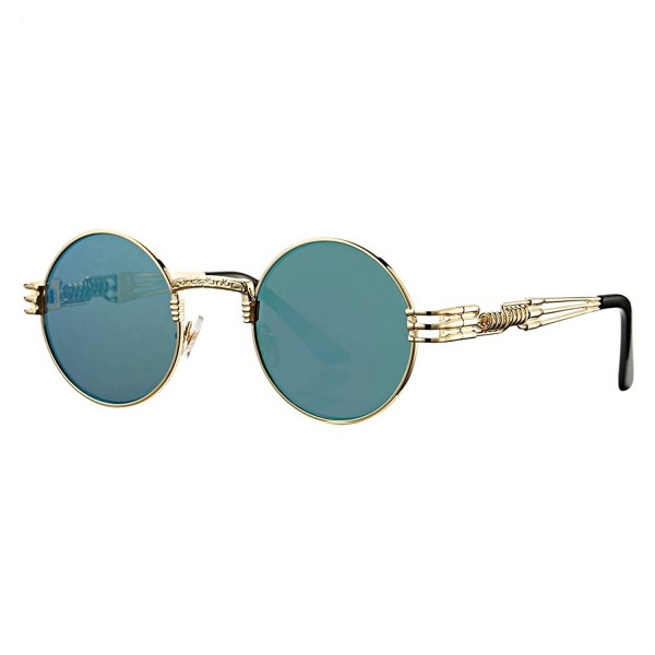 COASION Vintage Circle Steampunk Sunglasses