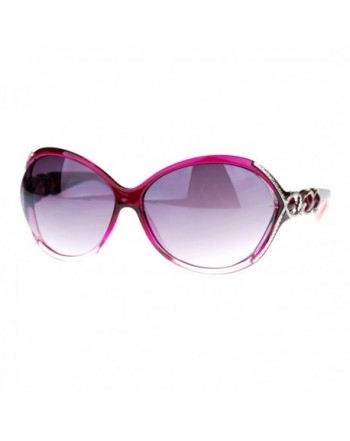 Golden Serpent Butterfly Sunglasses Burgundy