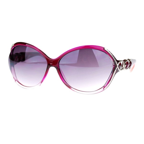 Golden Serpent Butterfly Sunglasses Burgundy