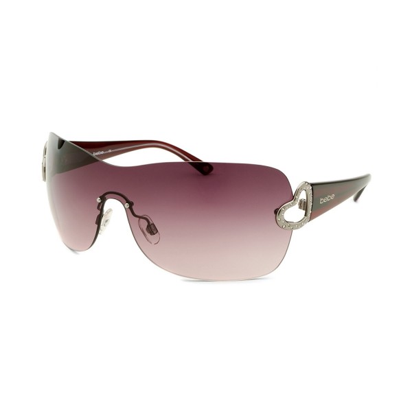 Womens Affectionate Shield Burgundy Sunglasses