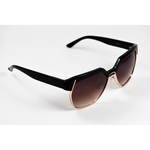 Retro Rectangular Square New Design Sunglasses - Black Gold - CK12O6Z2WLC